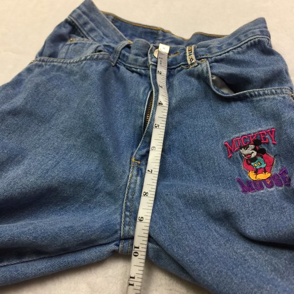 Vintage Mickey & Co Jeans Boys Girls Size 10 Blue Denim Embroidered 100% Cotton - Picture 11 of 14